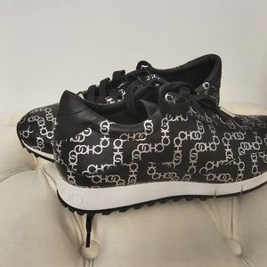 Size 37 women's Jimmy Choo black and silver runners